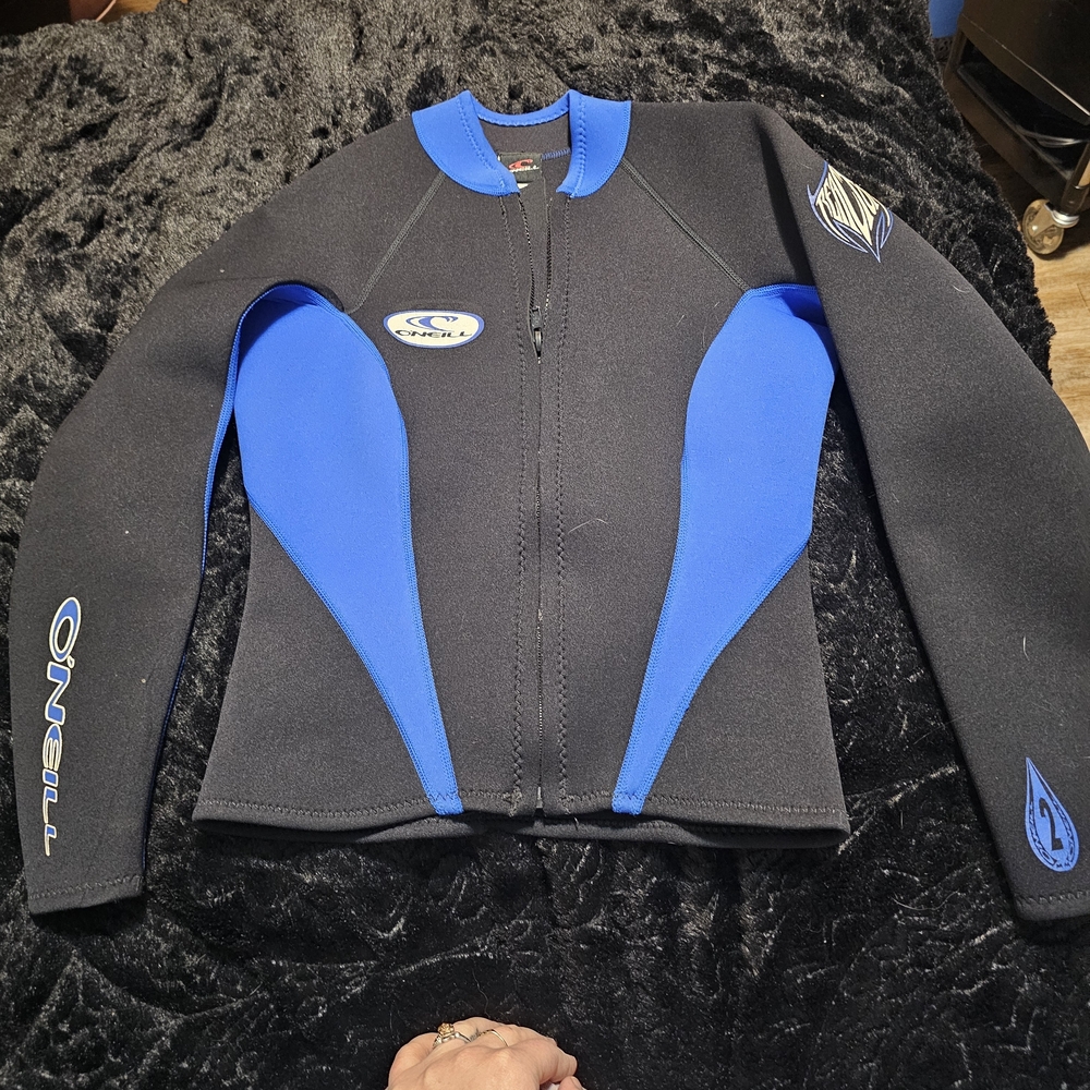 O'Neill Black and Blue Neoprene Jacket